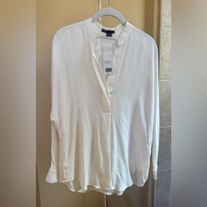 Vince Off White Silk Blouse